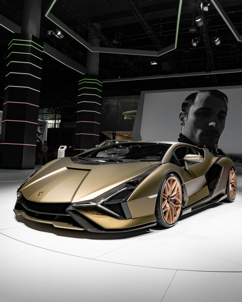 Lamborghini Sian in auto show