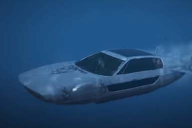 The Pegassi Toreador running underwarter in submarine mode in Grand Theft Auto.